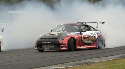 Drifting at Sydney Motorsport Park in 2014